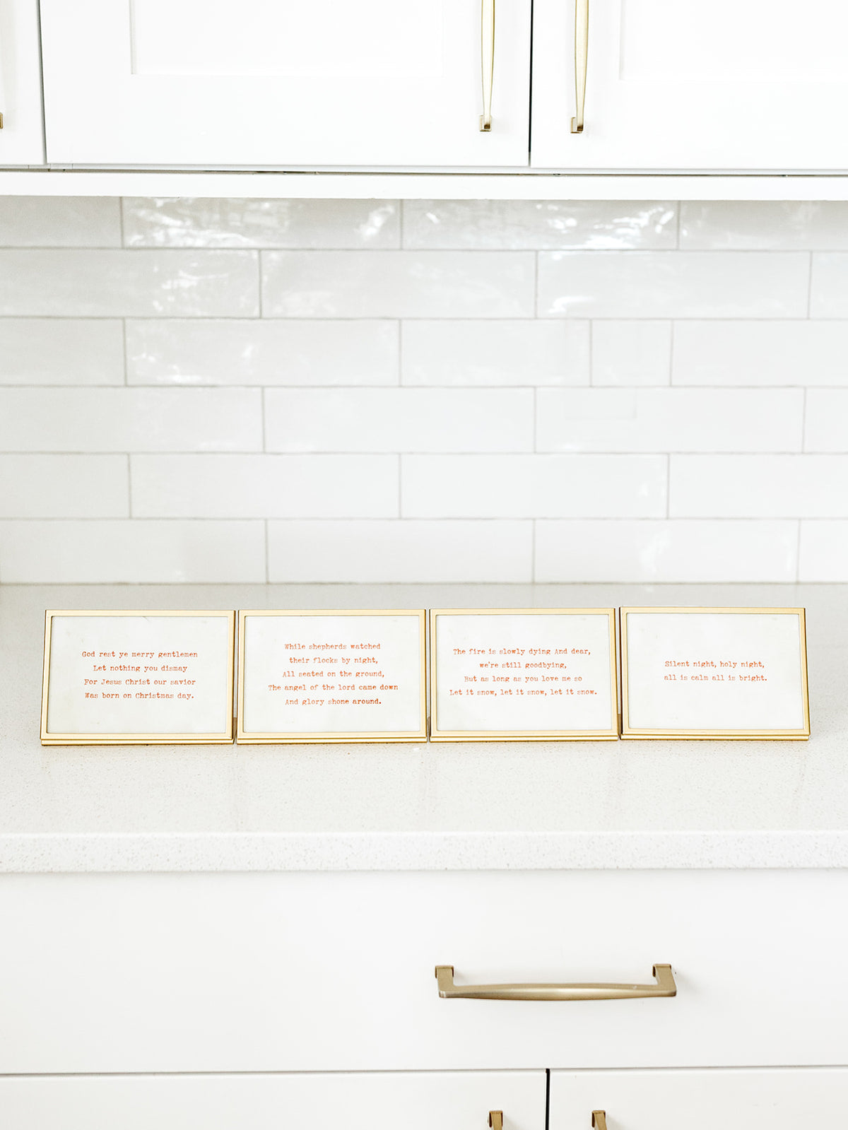 Gold Frame with Glass Saying - 4"x6" - 4 styles
