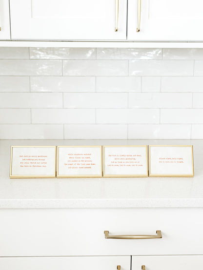 Gold Frame with Glass Saying - 4"x6" - 4 styles