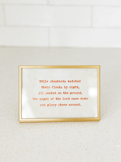 Gold Frame with Glass Saying - 4"x6" - 4 styles