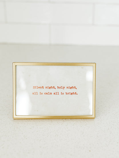 Gold Frame with Glass Saying - 4"x6" - 4 styles