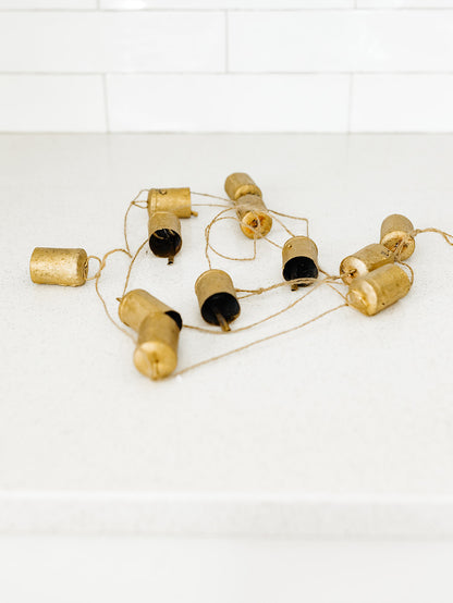 Gold Bell Garland - 72"