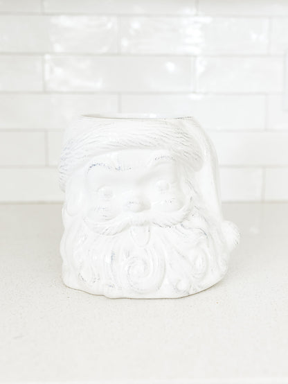 Cream Santa Vase - 8"