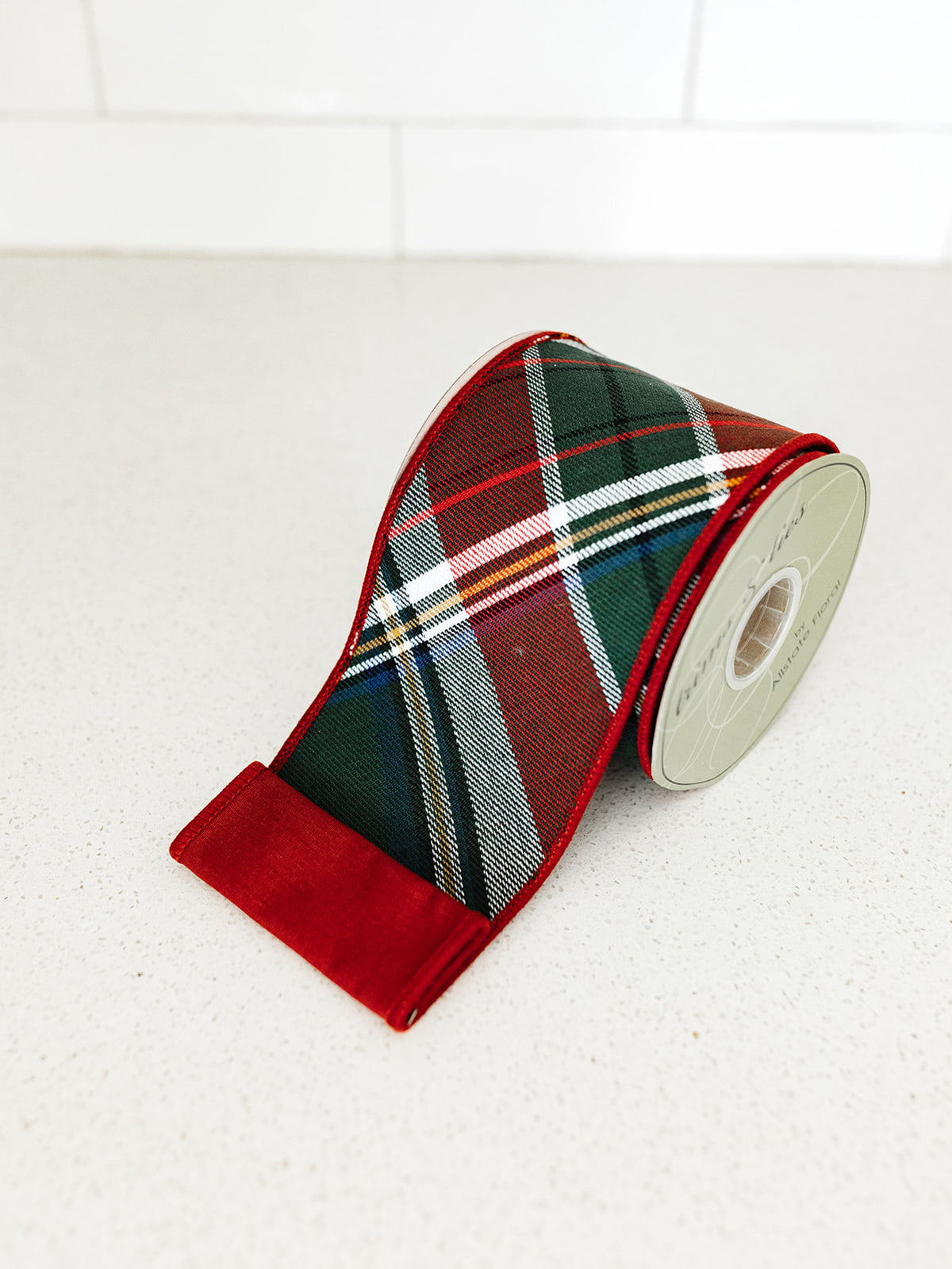Red and Green Plaid Ribbon - 4"x 5yds.