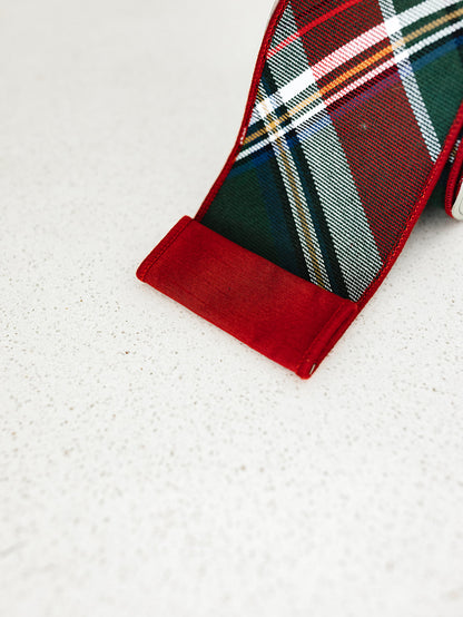 Red and Green Plaid Ribbon - 4"x 5yds.
