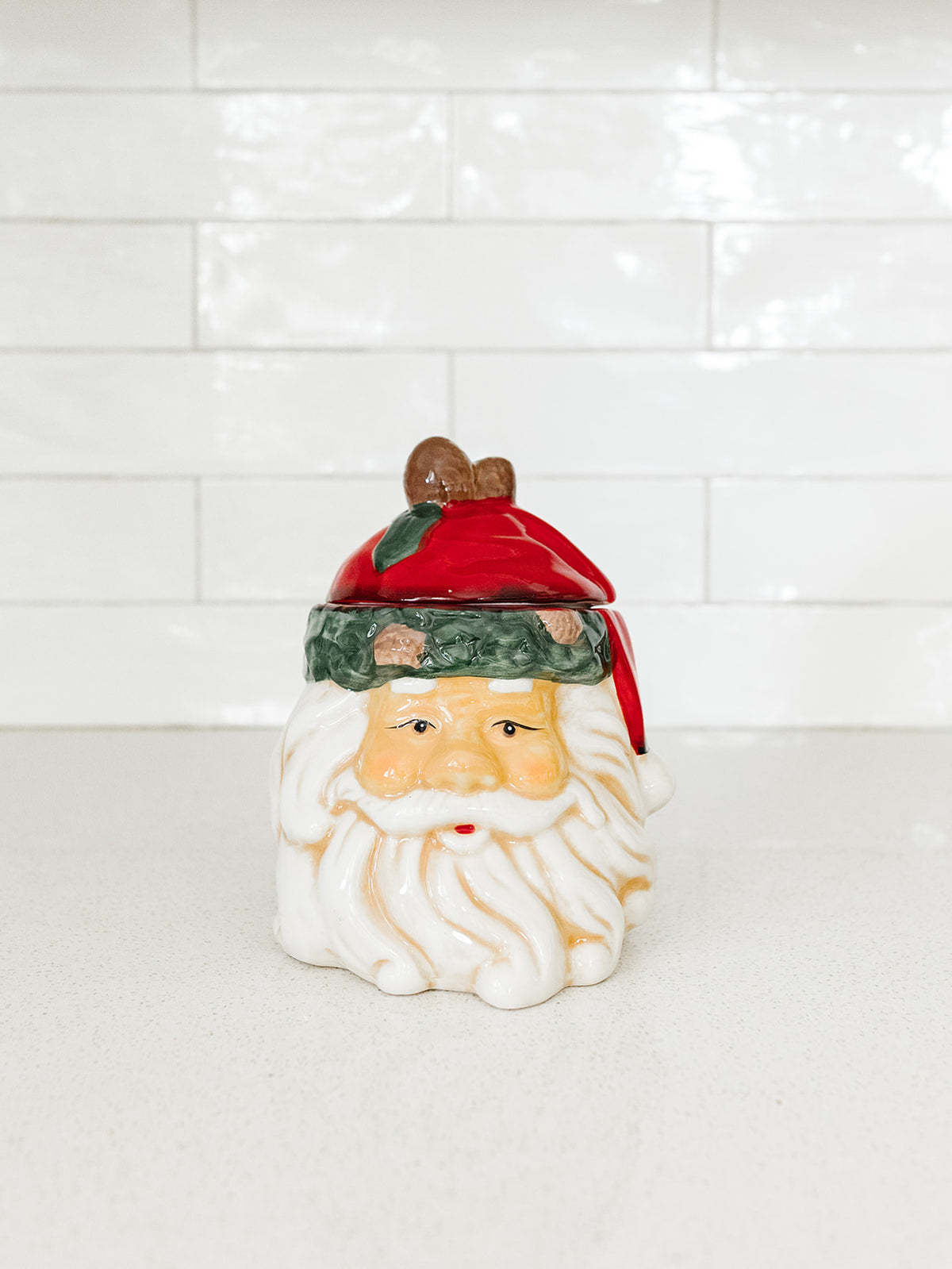 Vintage Santa Cookie Jar - 8"x7"