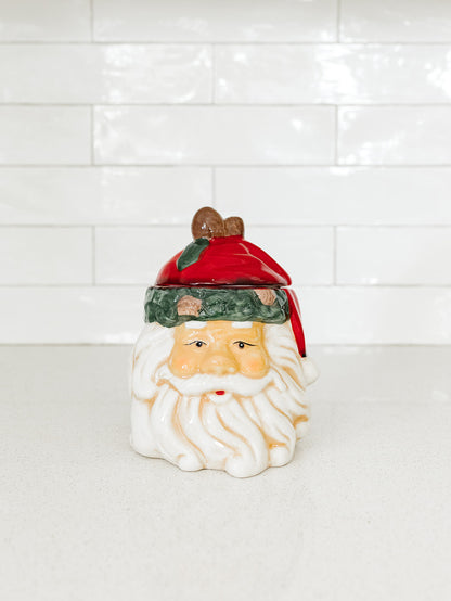Vintage Santa Cookie Jar - 8"x7"