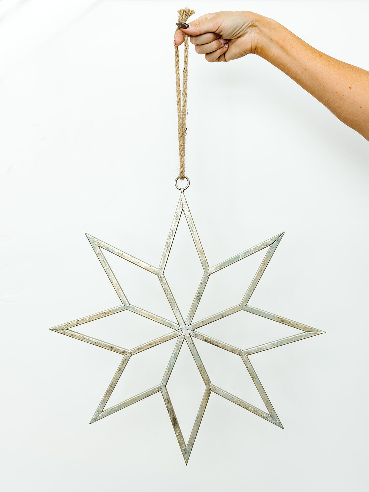 Gold Metal Ornament Star - 2 Sizes