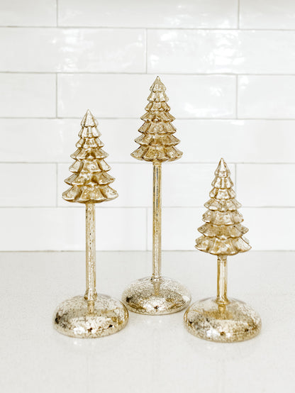 Gold Mercury LED Christmas Tree Finials with Timers - 3 Sizes (local pick up only on this item)