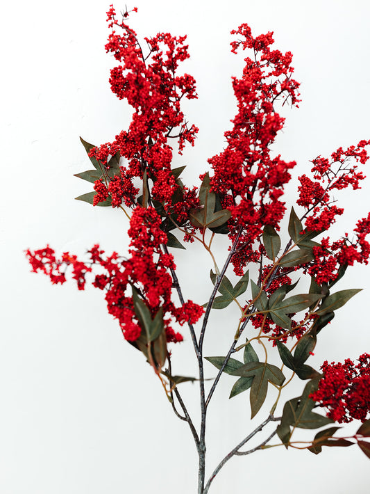 Mini Red Berry Spray - 41"