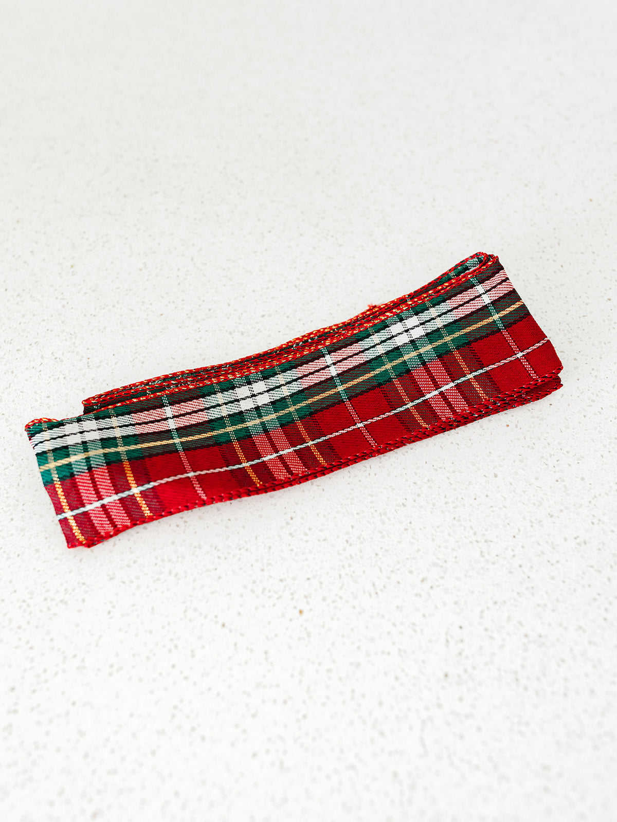 Dark Hunter Green and Red Plaid - 2.5"x50yds.