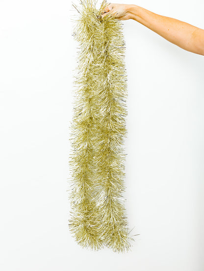 Vintage Gold Tinsel Garland - 72"