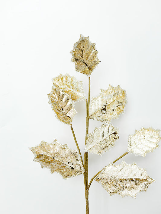 Gold Holly Spray - 27"