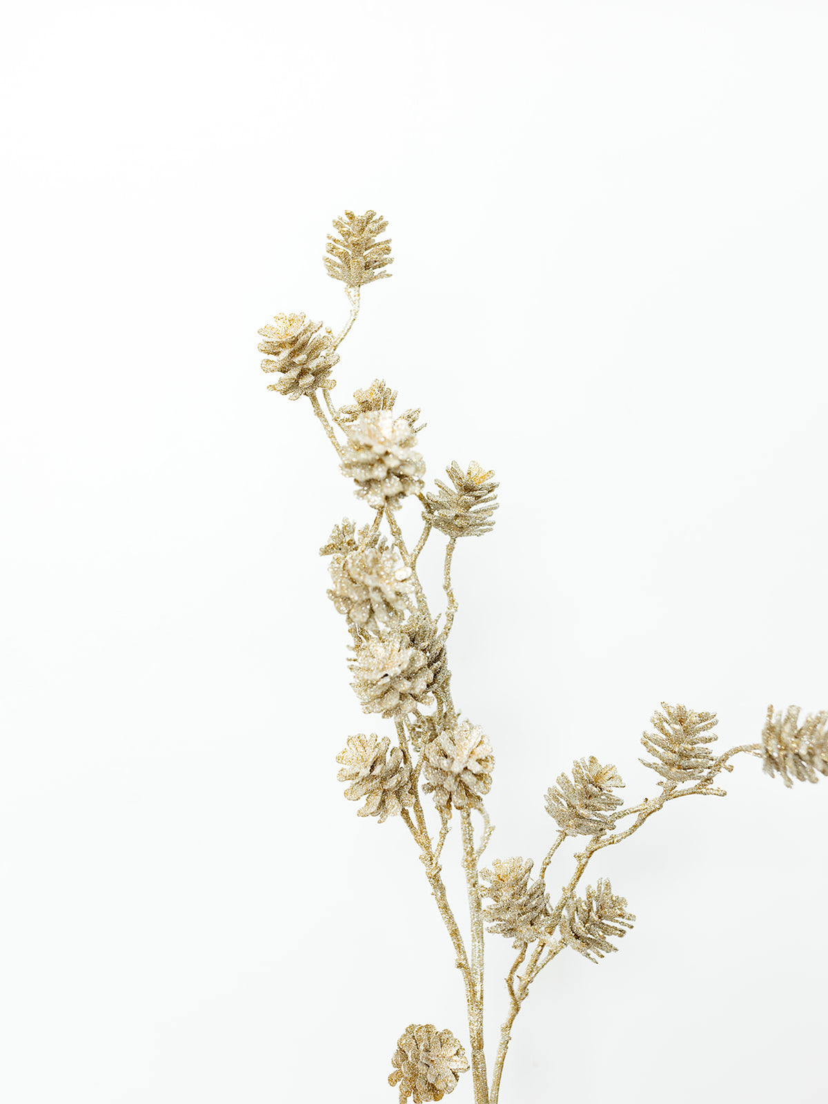 Gold Glittered Pinecone Spray - 30.5"