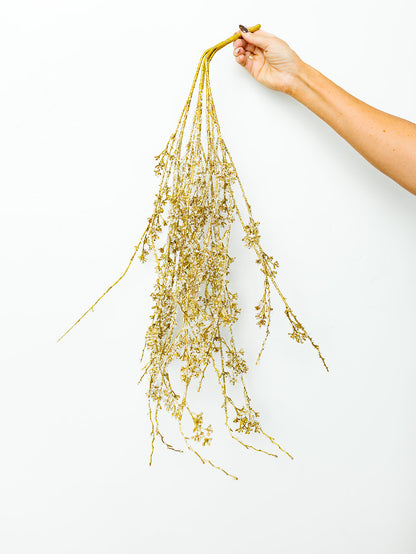 Gold Iced Berry Spray - 33"