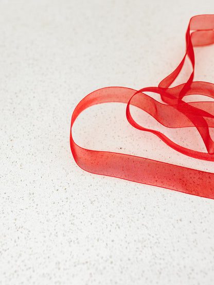 Red Organza Ribbon - 7/8"x25yds.