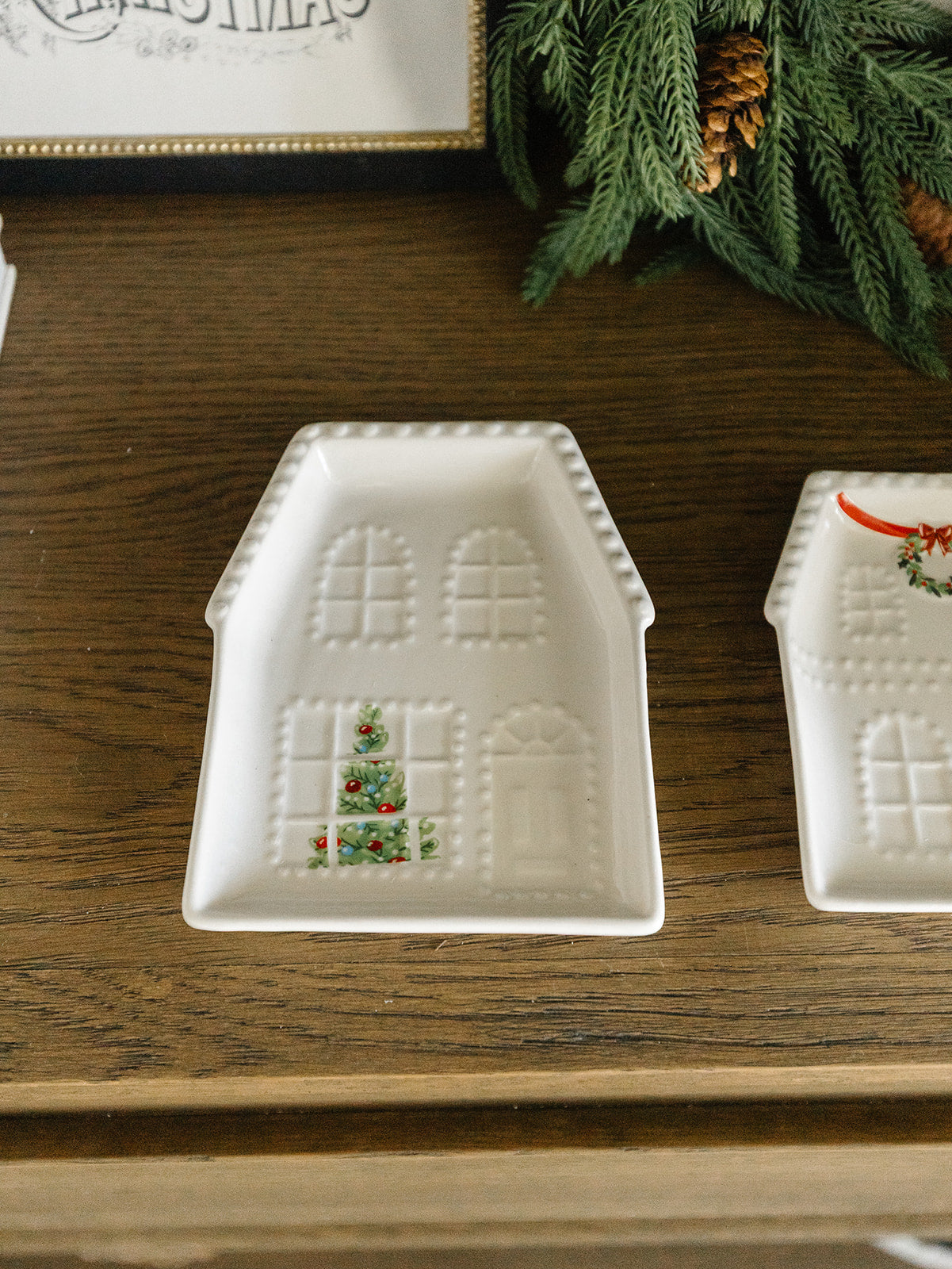 Stoneware House Plate - 3 styles