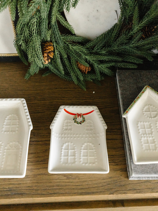Stoneware House Plate - 3 styles