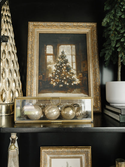 Embossed Mercury Ornaments in Display Box - 2 Colors