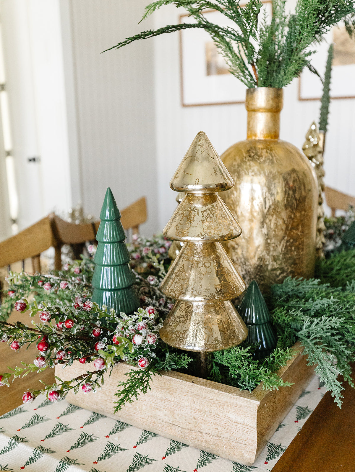 Noel Sparkle Tiered Spruce LED Gold Tree - 2 Sizes - Local pick up only