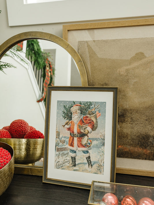 Here Comes Santa - Framed Christmas Art