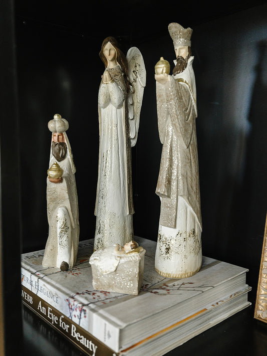 Tiffany Cream Nativity - 7 Pieces