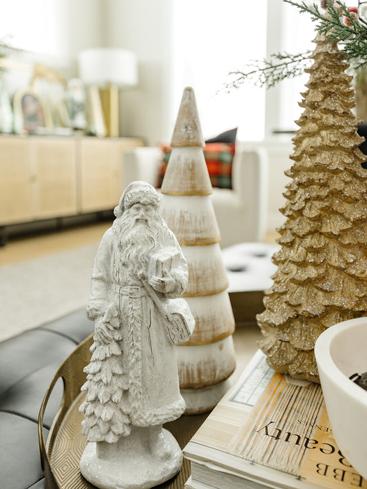 White Glittered Santa - 2 Styles