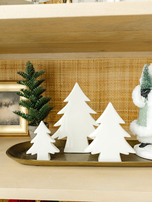 Teton White Ceramic Tree - 3 Sizes