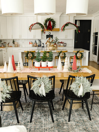Natural and White Lined Tree - 3 Sizes