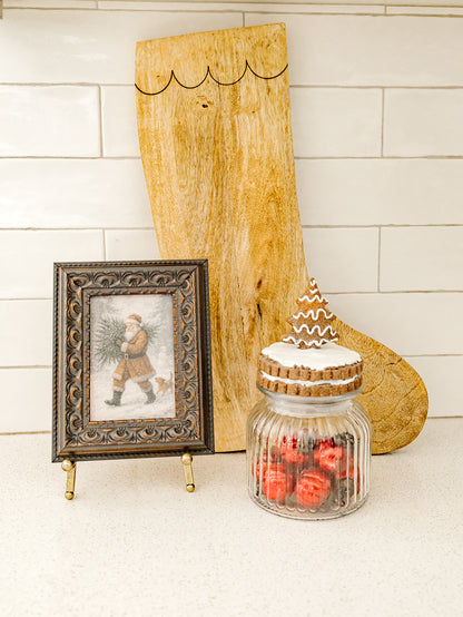 Mango Wood Stocking Shaped Board