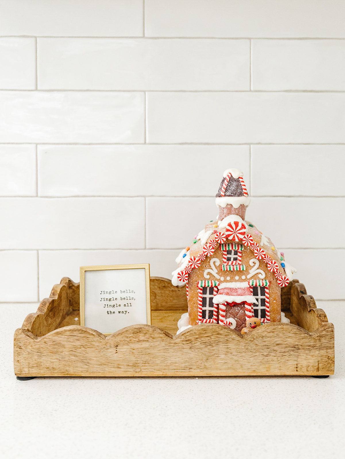 Glittered LED Gingerbread House with Timers - 2 Styles