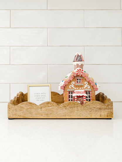 Mango Wood Scalloped Tray