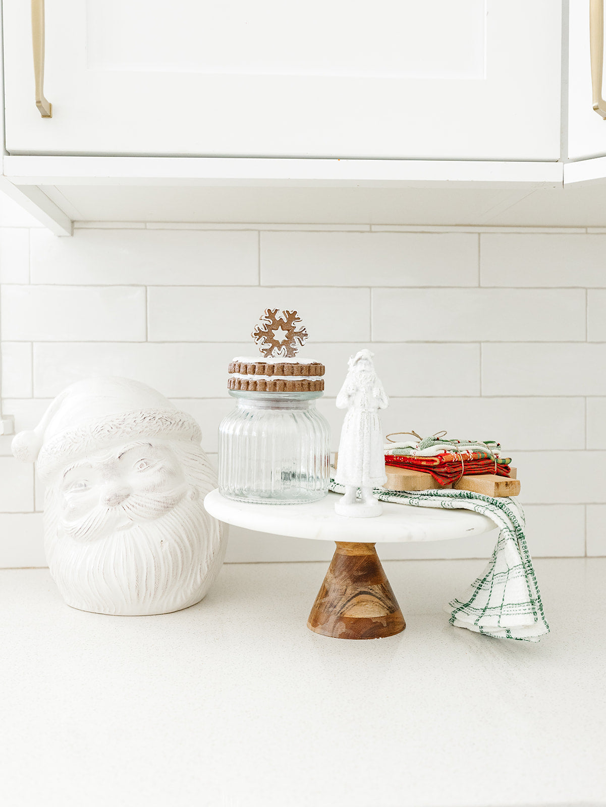 White Santa Cookie Jar