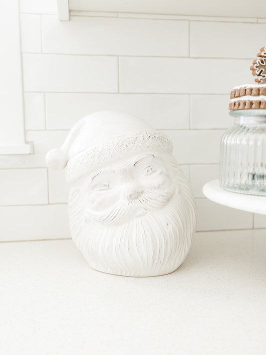 White Santa Cookie Jar