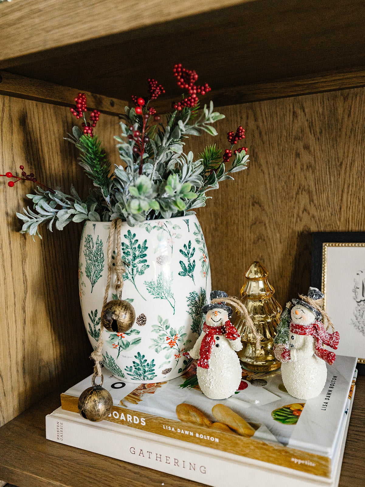 Christmas Holly Vase
