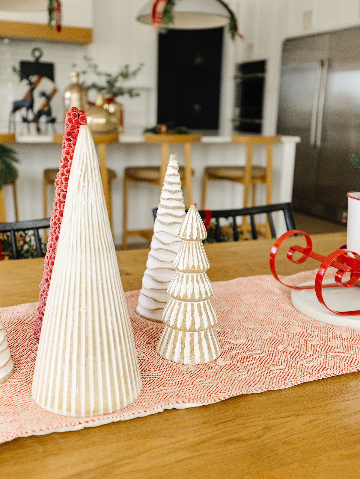 Natural and White Tiered Tree - 3 Sizes