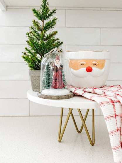 Glass Dome Santa Ornament - 2 Styles