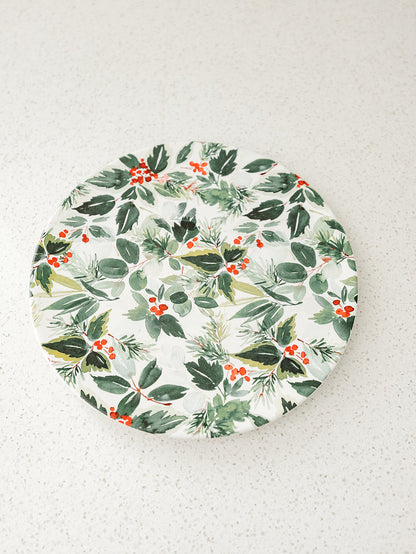 Holly Leaf Plate - 8.5"