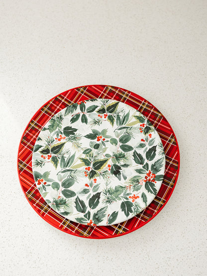 Holly Leaf Plate - 8.5"