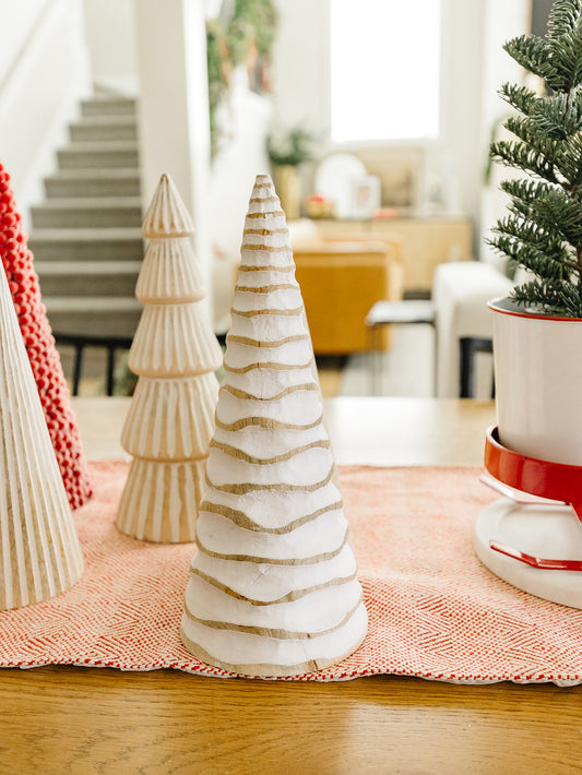 Natural and White Curvy Tree - 3 Sizes