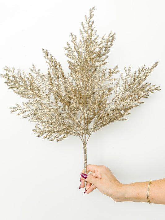 Gold Glittered Bush - 20.5"