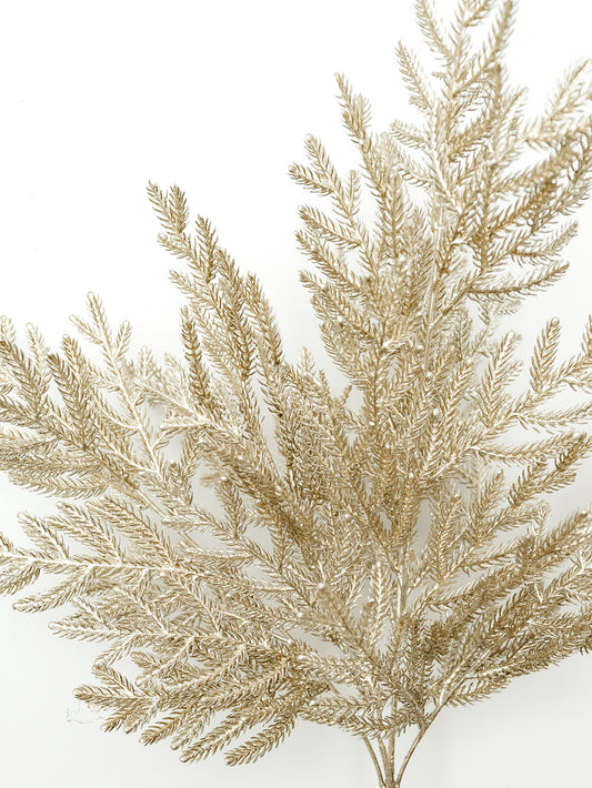 Gold Glittered Bush - 20.5"