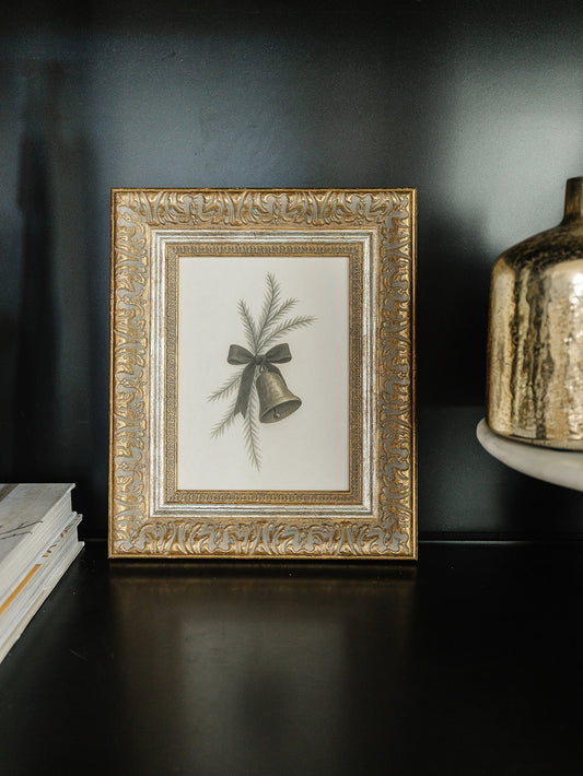 Bell with Pine Framed Art - 2 Sizes