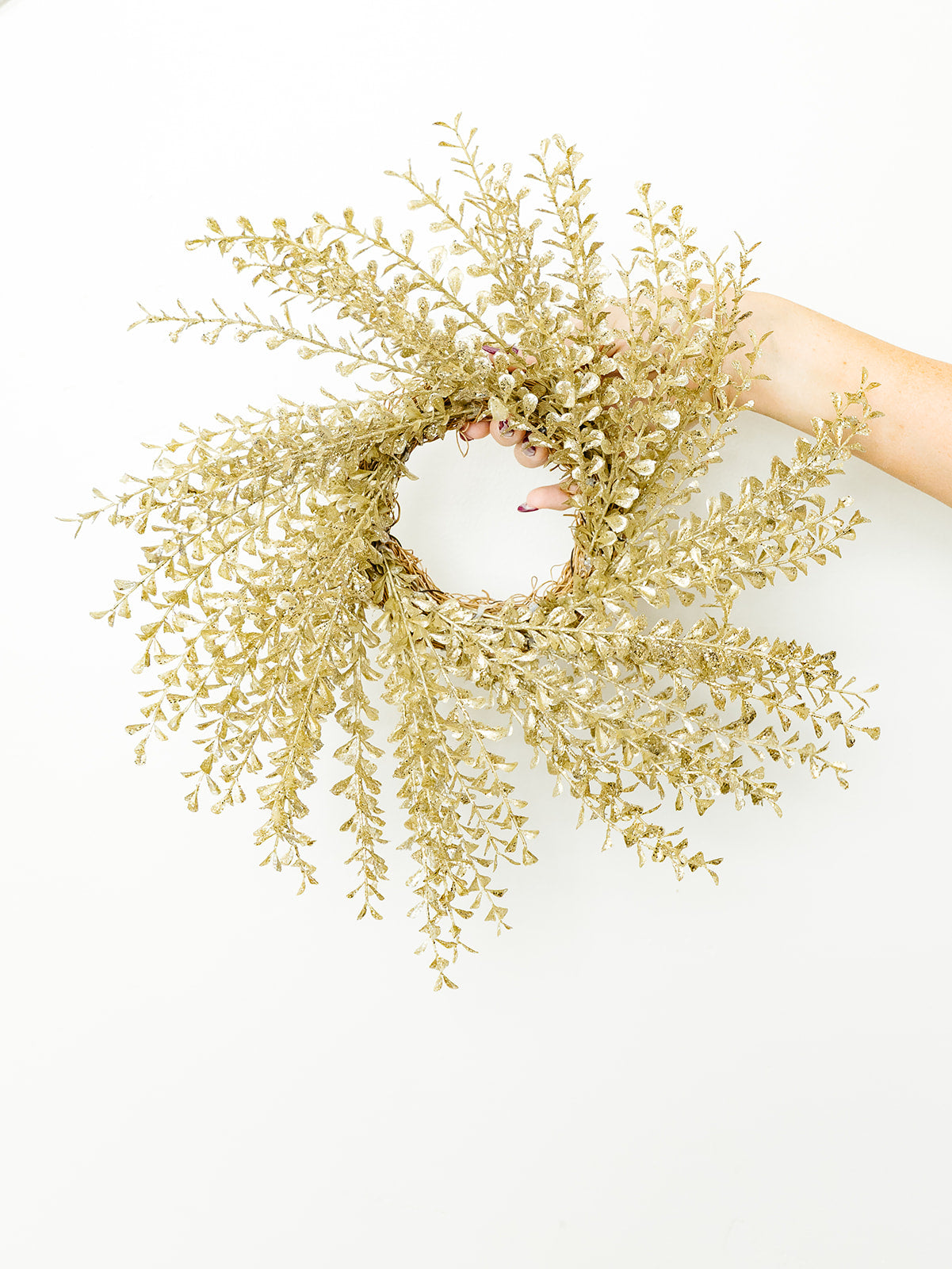 Champagne Glittered 16" Wreath