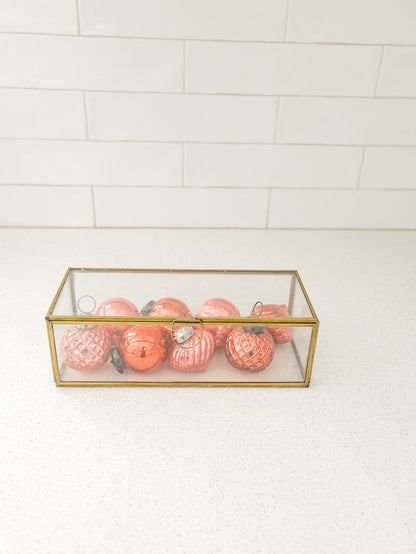 Embossed Mercury Ornaments in Display Box - 2 Colors