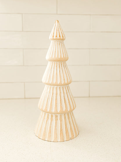 Natural and White Tiered Tree - 3 Sizes