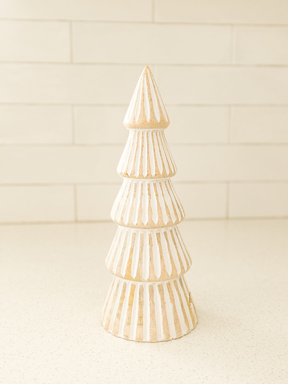 Natural and White Tiered Tree - 3 Sizes