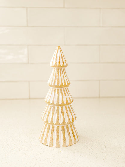 Natural and White Tiered Tree - 3 Sizes