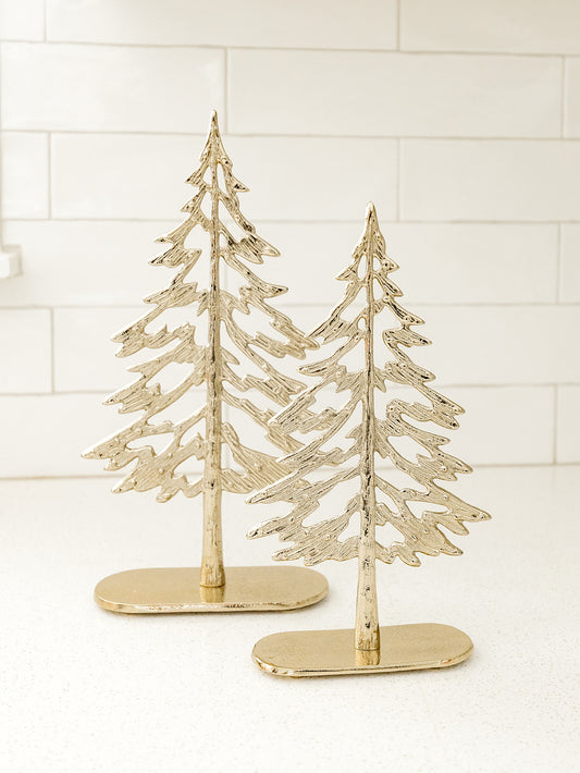 Gold Tree on Stand - 2 Sizes