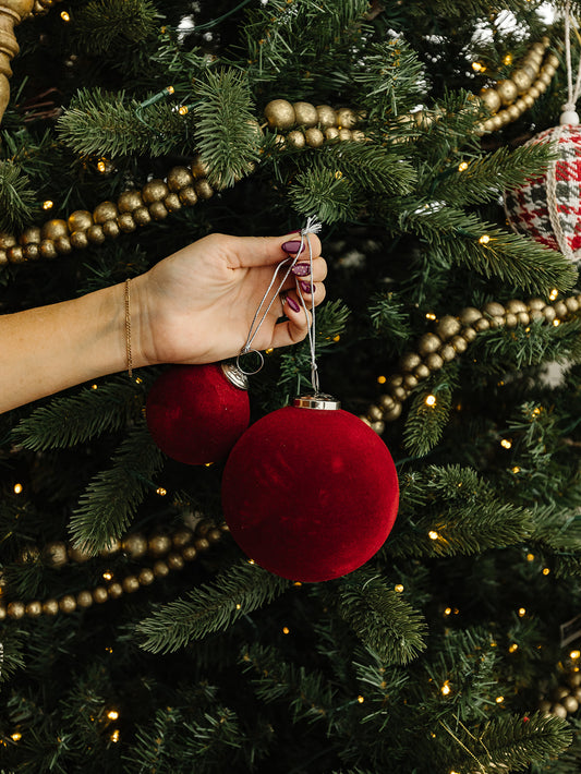 Berry Flocked Ornament - 2 Sizes