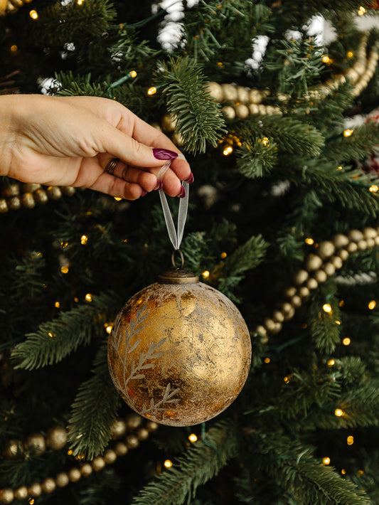 Gold Leaf Ornament - 5"